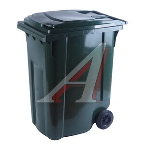 Контейнер мусорный 360л на колесах зеленый IPLAST, 28.C29 (20.806.70.PE, 21.055.70.PE),
                                                          фото 1 Изображение 1, IP-565598 Контейнер мусорный 360л на колесах зеленый IPLAST