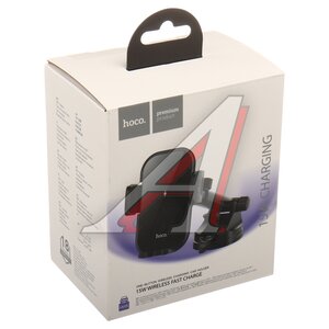 Изображение 5, HW5 Black Держатель телефона с беспроводной зарядкой HOCO