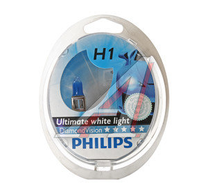 Изображение 1, 12258DVS2 Лампа 12V H1 55W P14.5s бокс (2шт.) Diamond Vision PHILIPS