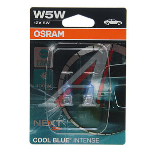 Изображение 1, 2825CBN-2бл Лампа 12V W5W T10 W2.1x9.5d 4000K блистер (2шт.) Cool Blue Intense NextGen OSRAM