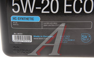 Изображение 2, 85721 Масло моторное TECHNOLOGY 5W20 ECO синт.5л BIZOL