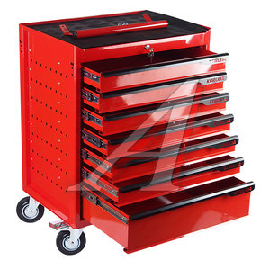 Изображение 2, KR-007-Red Тележка инструментальная 7 секций красная KORUDA