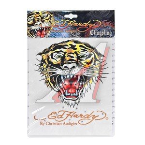 Изображение 2, EH-00227 Наклейка виниловая "TIGER" 18х23см со стразами ED HARDY