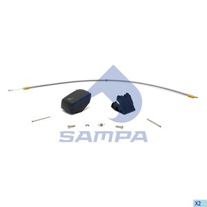Изображение 2, 040.751 Ручка SCANIA 4 series регулировки спинки сиденья (трос, пружинка, болт) SAMPA