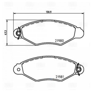 Изображение 2, PF4159 Колодки тормозные RENAULT Kangoo (97-09) передние (4шт.) TRIALLI