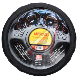 Изображение 1, MIS-2023STW23A BK (XL) Оплетка руля (XL) 41-43см черная MISTAR