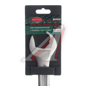 Изображение 2, RF-75527RD Ключ комбинированный 27мм (Ratchet Drive) с держателем ROCKFORCE