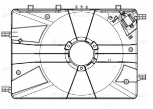 Изображение 8, LFS0550 Кожух CHEVROLET Cruze (09-) вентилятора охлаждения LUZAR