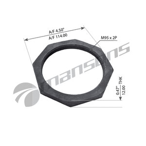 Изображение 1, 100.722.5 Гайка SCANIA P, R series ступицы задней балансира (M95х2мм) MANSONS