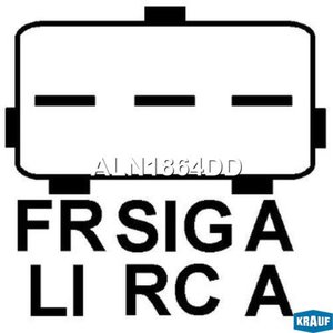 Изображение 3, ALN1864DD Генератор FORD Focus (1.8), C-Max (2.0) 14В 120А KRAUF