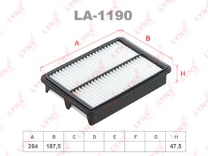 Изображение 1, LA1190 Фильтр воздушный CHERY Tiggo LYNX
