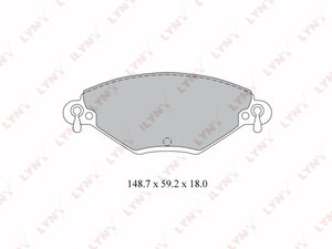 Изображение 1, BD2208 Колодки тормозные CITROEN C5 (01-05) передние (4шт.) LYNX