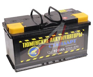Изображение 1, 6СТ100(0) Аккумулятор TYUMEN BATTERY STANDART 100А/ч обратная полярность
