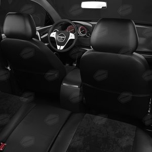 Изображение 7, CH03-0301-EC14 Авточехлы CHEVROLET Lanos (05-) экокожа-алькантара задняя спинка 40х60 черные комплект AVTOLIDER