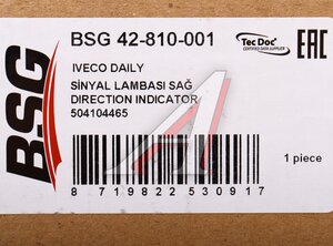 Изображение 5, BSG42810001 Фонарь указателя поворота IVECO Daily (00-05) левый BSG