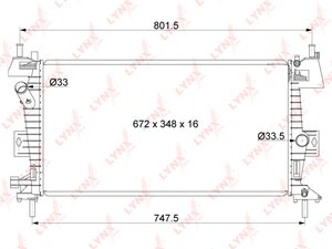 Изображение 3, RB1035 Радиатор FORD Focus (11-) охлаждения двигателя LYNX