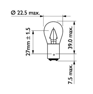 Изображение 4, 13402CP Лампа 24V P22 15W BA15d PHILIPS
