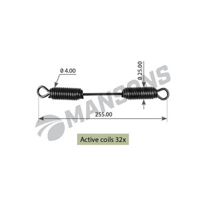 Изображение 1, SPR003 Пружина BPW колодки тормозной стяжная (275x24x4.25) MANSONS