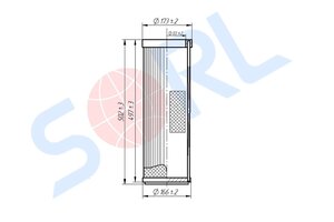 Изображение 5, RL1109AA28 Фильтр воздушный SCANIA 4 series внутренний (вставка в LX712) SORL