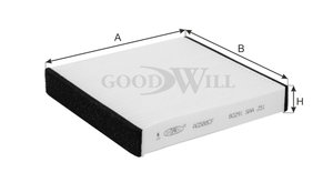 Изображение 3, AG588CF Фильтр воздушный салона HONDA Jazz (02-) FIAT Sedici (06-) GOODWILL