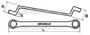 Изображение 2, 38179 Ключ накидной 17х19мм Professional АВТОДЕЛО