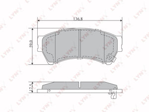 Изображение 1, BD5118 Колодки тормозные MAZDA 6 (07-12) передние (4шт.) LYNX