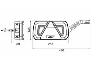 Изображение 9, 370-17-012 Фонарь задний универсальный светодиодный 12/24V с габаритным фонарем правый MEGAPOWER