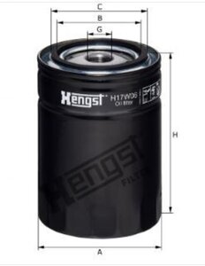 Изображение 3, H17W06 Фильтр масляный JCB 3CX, 4CX (дв.PERKINS) HENGST