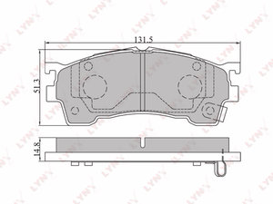Изображение 1, BD5101 Колодки тормозные MAZDA 626,  Xedos-6,  Premacy передние (4шт.) LYNX