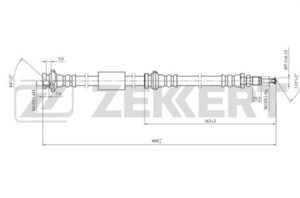 Изображение 3, BS9446 Шланг тормозной NISSAN Cabstar (06-) передний левый ZEKKERT