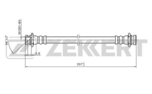 Изображение 2, BS9394 Шланг тормозной SUZUKI Baleno задний ZEKKERT