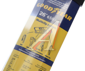Изображение 3, GY000426 Щетка стеклоочистителя 650мм бескаркасная Multiclip Frameless GOODYEAR