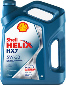 Изображение 2, 550046351 Масло моторное HELIX HX-7 5W30 A3/B4/SN п/синт.4л SHELL