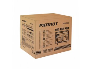 Изображение 16, GRS 1500 Бензогенератор 1.2кВт 4такт. расх.=1.2л/ч. бак=6л PATRIOT