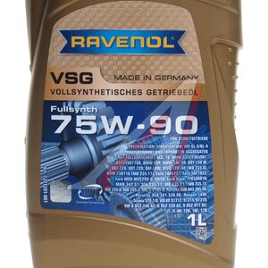 Изображение 2, 4014835733916 Масло трансмиссионное VSG GL4/5 75W90 синт.1л RAVENOL