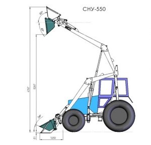 Изображение 2, СНУ-550-11 Ковш МТЗ (СНУ-550) 0.45куб.м. САЛЬСК