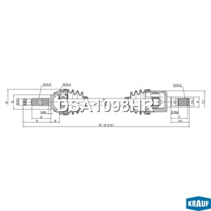 Изображение 3, DSA1098HR Привод HYUNDAI Accent (99-) колеса переднего правый МКПП KRAUF