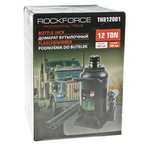 Изображение 3, RF-TH812001 Домкрат бутылочный 12т 242-598мм 2-х плунжерный ROCKFORCE