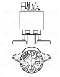 Изображение 7, LVEG0503 Клапан CHEVROLET Lacetti (03-) рециркуляции отработанных газов (EGR) LUZAR