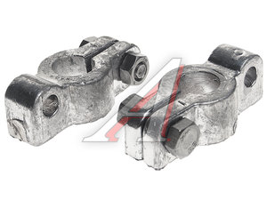 Изображение 1, 40-noc Клемма АКБ комплект свинцовая с зажимом усиленная для грузовых автомобилей