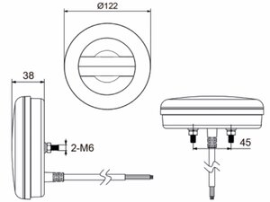 Изображение 4, 370-17-046 Фонарь задний универсальный светодиодный 12/24V c указателем стоп-сигнала MEGAPOWER