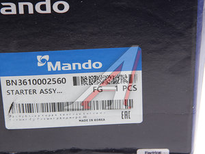 Изображение 5, BN3610002560 Стартер KIA Picanto (08-) (1.0/1.1) (0.9кВт) MANDO