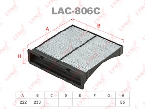 Изображение 1, LAC806C Фильтр воздушный салона SUBARU Forester, Impreza (07-12) LYNX