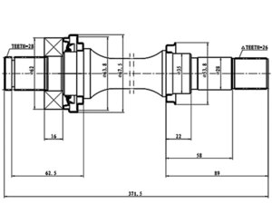 Изображение 1, Z88149R Вал привода KIA Spectra (00-) промежуточный правый ZIKMAR