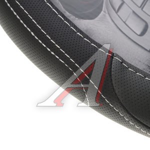 Изображение 2, MIS-17STW55 GY (XL) Оплетка руля (XL) 41-43см черно-серая MISTAR