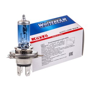 Изображение 1, 0744W Лампа 12V H4 60/55W P43t White KOITO