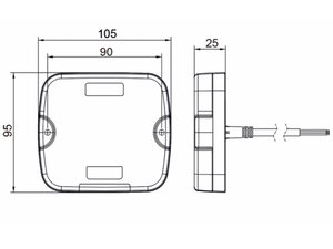 Изображение 4, 370-17-061 Фонарь задний универсальный светодиодный 12/24V c указателем поворота правый MEGAPOWER