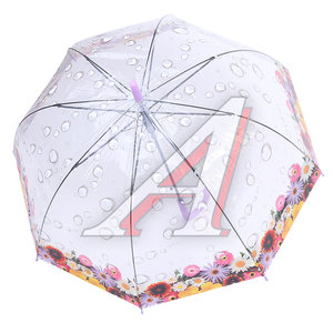 Изображение 1, 278052 Зонт-трость женский купол-эпонж R-58см ТРИ СЛОНА