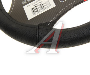 Изображение 2, FR1000M Оплетка руля (M) 37-39см черная кожа PREMIER