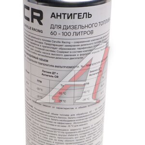 Изображение 2, W5155069 Антигель дизельного топлива на 335мл 60-100л CARVILLE RACING